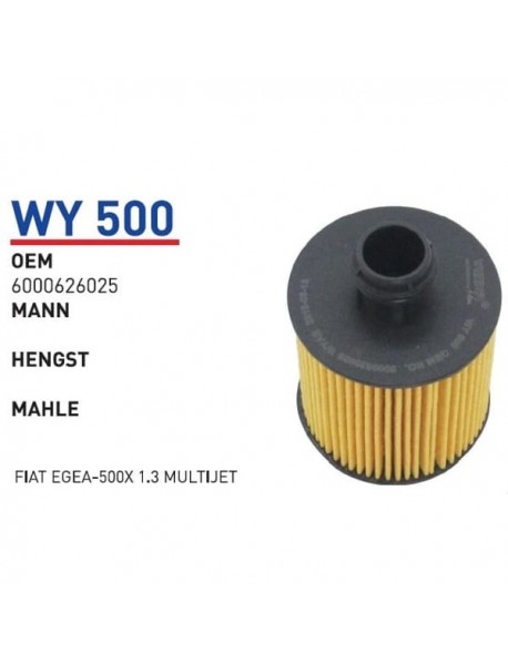 WUNDER Marka WY500 Referans Numaralı Yağ Filtresi